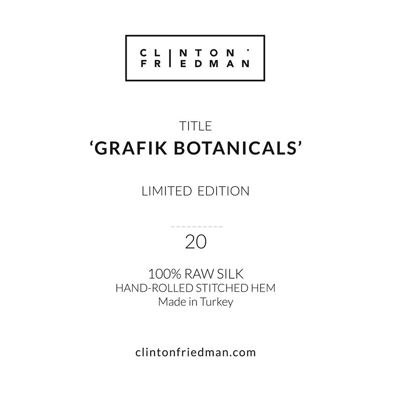 Silk Scarf - Grafik Botanicals