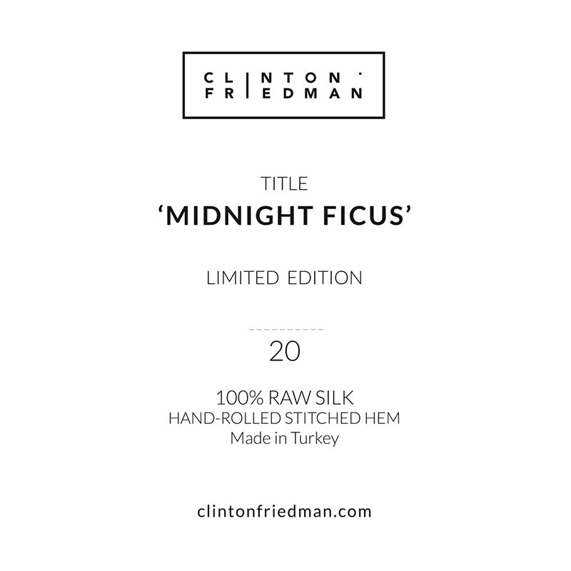Silk Scarf - Midnight Ficus