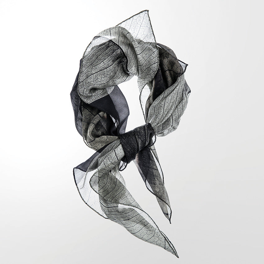 Silk Scarf - Midnight Ficus